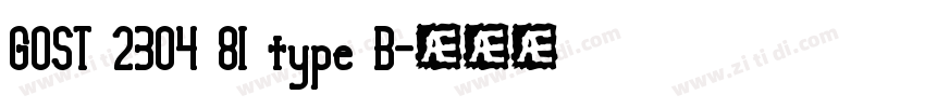 GOST 2304 81 type B字体转换